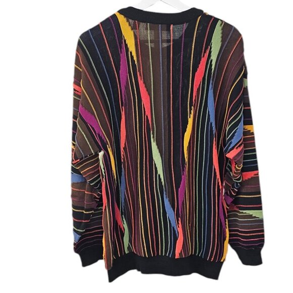 Tundra Canada 3D Knit Long Sleeve Sweater, Coogi Style, Pullover, Light, Size M - Picture 2 of 9
